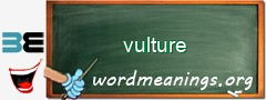 WordMeaning blackboard for vulture